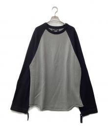 WHIMSY（ウィムジー）の古着「ラグランニット」｜ネイビー×グレー