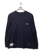 DESCENDANTディセンダント）の古着「HORIZON ORGANIC COTTON CROP LS」｜ネイビー