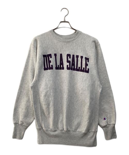 Champion REVERSE WEAVE（チャンピオン リバース ウィーブ）Champion REVERSE WEAVE (チャンピオン リバース ウィーブ) ロゴクルーネックスウェット グレー サイズ:XLの古着・服飾アイテム