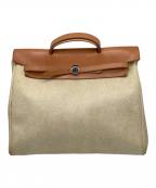 HERMESエルメス）の古着「トートバッグ」｜ベージュ×ブラウン