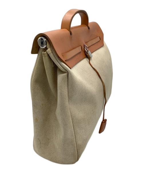HERMES（エルメス）HERMES (エルメス) トートバッグ ベージュ×ブラウンの古着・服飾アイテム