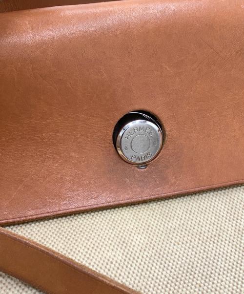 HERMES（エルメス）HERMES (エルメス) トートバッグ ベージュ×ブラウンの古着・服飾アイテム