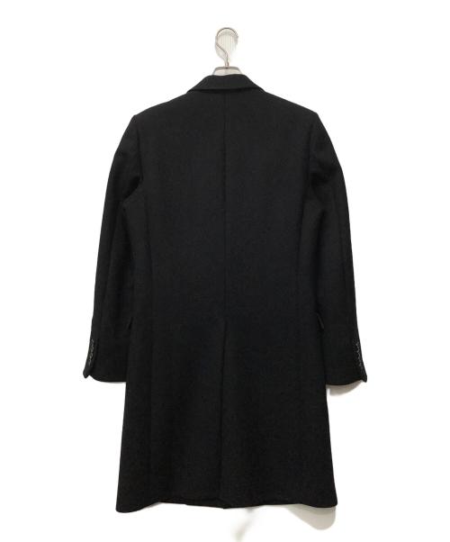 JOHN LAWRENCE SULLIVAN（ジョン ローレンス サリバン）JOHN LAWRENCE SULLIVAN (ジョン ローレンス サリバン) MELTON CHESTERFIELD COAT ブラック サイズ:46の古着・服飾アイテム
