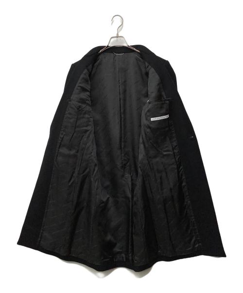 JOHN LAWRENCE SULLIVAN（ジョン ローレンス サリバン）JOHN LAWRENCE SULLIVAN (ジョン ローレンス サリバン) MELTON CHESTERFIELD COAT ブラック サイズ:46の古着・服飾アイテム