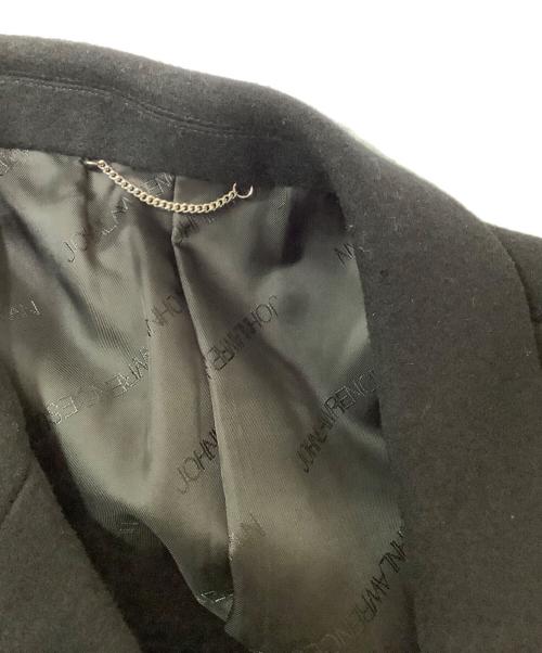 JOHN LAWRENCE SULLIVAN（ジョン ローレンス サリバン）JOHN LAWRENCE SULLIVAN (ジョン ローレンス サリバン) MELTON CHESTERFIELD COAT ブラック サイズ:46の古着・服飾アイテム