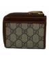 GUCCI (グッチ) GGスプリーム　コンパクトウォレット ブラウン×ベージュ：27000円