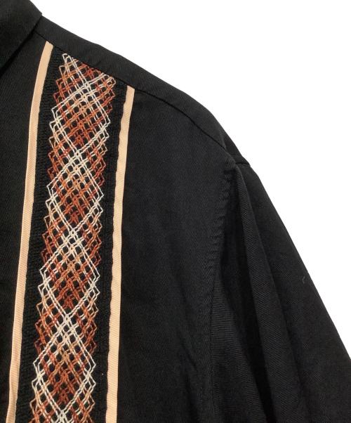 Schott（ショット）Schott (ショット) LINE 2TONE SS SHIRT ブラック サイズ:XLの古着・服飾アイテム