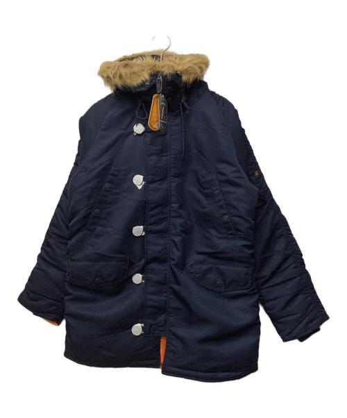 ALPHA INDUSTRIES（アルファインダストリーズ）ALPHA INDUSTRIES (アルファインダストリーズ) N-3Bフライトジャケット ネイビー サイズ:Sの古着・服飾アイテム