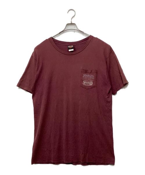 HARLEY-DAVIDSON（ハーレーダビッドソン）HARLEY-DAVIDSON (ハーレーダビッドソン) Tシャツ ワインレッド サイズ:不明の古着・服飾アイテム