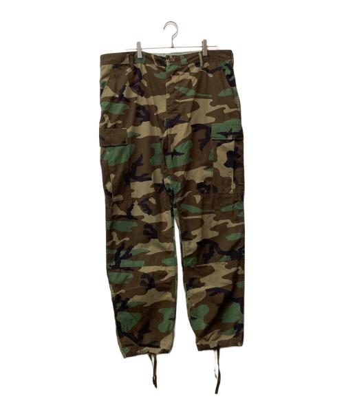 US ARMY（ユーエスアーミー）US ARMY (ユーエスアーミー) ミリタリーカーゴパンツ グリーン×カーキ サイズ:Lの古着・服飾アイテム