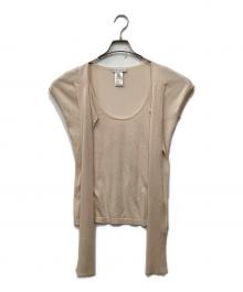 CELINE（セリーヌ）の古着「半袖ニット」｜ピンク