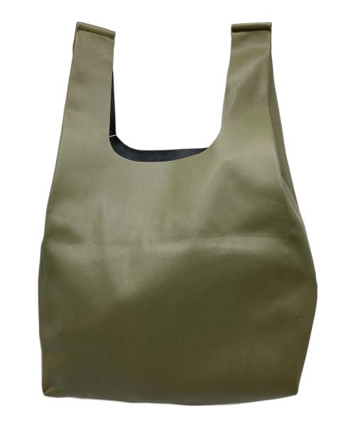 SOFTHYPHEN（ソフトハイフン）SOFTHYPHEN (ソフトハイフン) FAUX LEATHER CONVENIENCE BAG カーキの古着・服飾アイテム