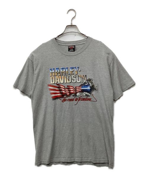 HARLEY-DAVIDSON（ハーレーダビッドソン）HARLEY-DAVIDSON (ハーレーダビッドソン) プリントTシャツ グレー サイズ:Lの古着・服飾アイテム