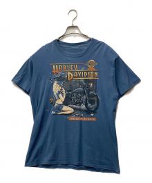 HARLEY-DAVIDSON（ハーレーダビッドソン）の古着「プリントTシャツ」｜スカイブルー