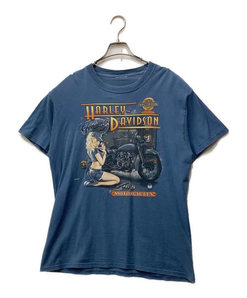 HARLEY-DAVIDSON（ハーレーダビッドソン）HARLEY-DAVIDSON (ハーレーダビッドソン) プリントTシャツ スカイブルー サイズ:不明の古着・服飾アイテム