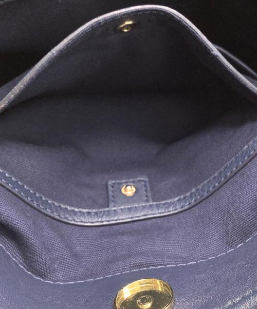 TORY BURCH（トリーバーチ）TORY BURCH (トリーバーチ) チェーントートバッグ ネイビーの古着・服飾アイテム