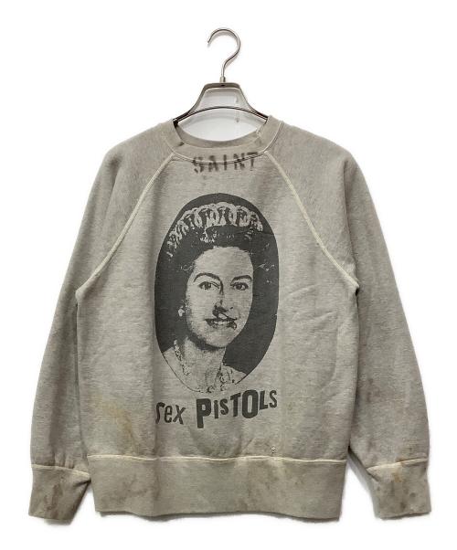 SAINT M××××××（セントマイケル）SAINT M×××××× (セントマイケル) SEX PISTOLS (セックスピストルズ) スウェット グレー サイズ:Mの古着・服飾アイテム