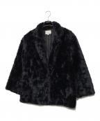 BEAUTY&YOUTHビューティーアンドユース）の古着「フェイクファーミドル丈コート」｜ブラック
