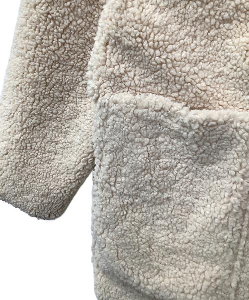 green label relaxing（グリーンレーベルリラクシング）green label relaxing (グリーンレーベルリラクシング) 2WAYボアフェイクムートンブルゾン ホワイト×ベージュ サイズ:不明の古着・服飾アイテム