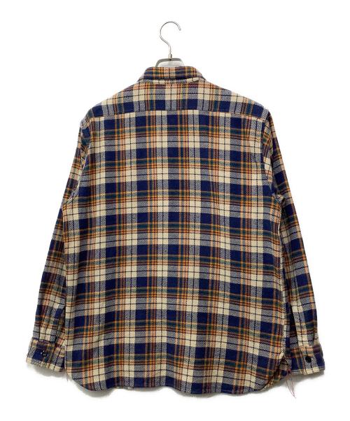 SUGAR CANE（シュガーケーン）SUGAR CANE (シュガーケーン) 長袖シャツ ネイビー×ベージュ サイズ:XLの古着・服飾アイテム