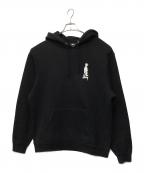 stussyステューシー）の古着「プルオーバーパーカー」｜ブラック