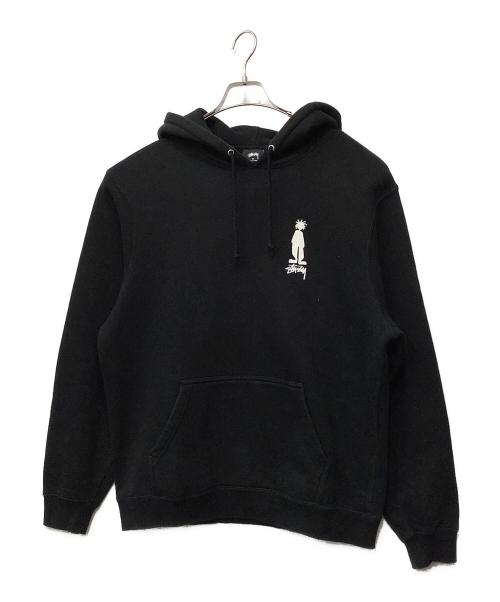 stussy（ステューシー）stussy (ステューシー) プルオーバーパーカー ブラック サイズ:Mの古着・服飾アイテム