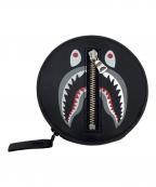 BAPE BY A BATHING APEベイプバイアベイシングエイプ）の古着「SHARK LEATHER COIN CASE　コインケース」｜ブラック
