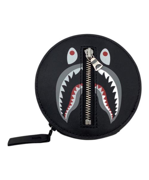 BAPE BY A BATHING APE（ベイプバイアベイシングエイプ）BAPE BY A BATHING APE (ベイプバイアベイシングエイプ) SHARK LEATHER COIN CASE　コインケース ブラックの古着・服飾アイテム