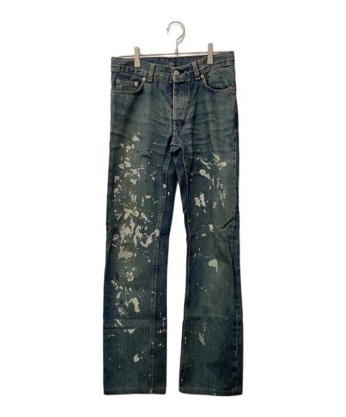HELMUT LANG（ヘルムートラング）HELMUT LANG (ヘルムートラング) ボタンフライ ペンキデニムパンツ インディゴ サイズ:W28の古着・服飾アイテム