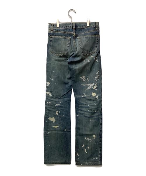 HELMUT LANG（ヘルムートラング）HELMUT LANG (ヘルムートラング) ボタンフライ ペンキデニムパンツ インディゴ サイズ:W28の古着・服飾アイテム