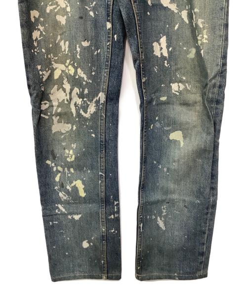 HELMUT LANG（ヘルムートラング）HELMUT LANG (ヘルムートラング) ボタンフライ ペンキデニムパンツ インディゴ サイズ:W28の古着・服飾アイテム