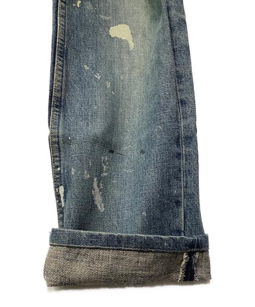 HELMUT LANG（ヘルムートラング）HELMUT LANG (ヘルムートラング) ボタンフライ ペンキデニムパンツ インディゴ サイズ:W28の古着・服飾アイテム