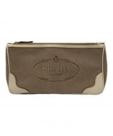 PRADA（プラダ）の古着「セカンドバッグ」｜ベージュ