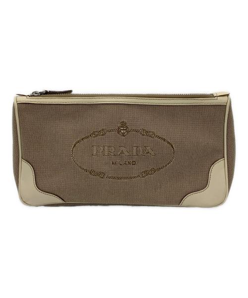 PRADA（プラダ）PRADA (プラダ) セカンドバッグ ベージュの古着・服飾アイテム