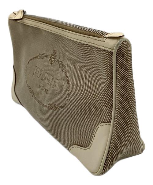 PRADA（プラダ）PRADA (プラダ) セカンドバッグ ベージュの古着・服飾アイテム