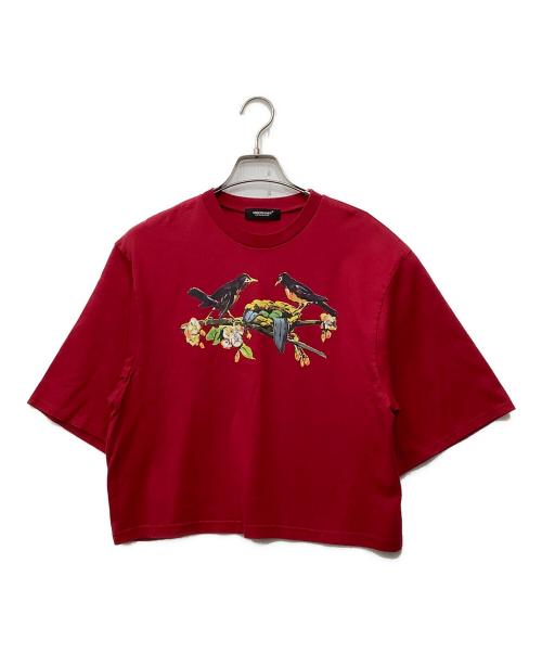 UNDERCOVER（アンダーカバー）UNDERCOVER (アンダーカバー) プリントTシャツ レッド サイズ:2の古着・服飾アイテム