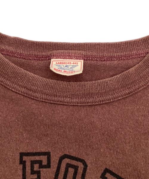 THE REAL McCOY'S（ザ・リアルマッコイズ）THE REAL McCOY'S (ザ・リアルマッコイズ) プリントTシャツ ブラウン サイズ:Lの古着・服飾アイテム