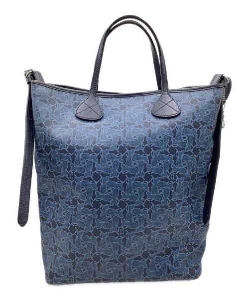 CELINE（セリーヌ）CELINE (セリーヌ) サルキー ショルダーバッグ ブルー×ネイビーの古着・服飾アイテム