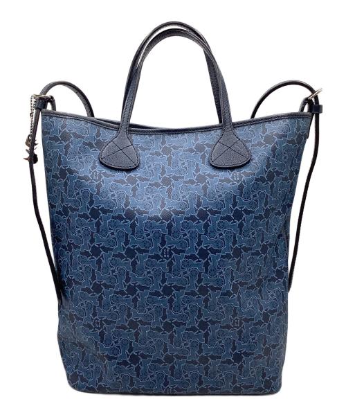 CELINE（セリーヌ）CELINE (セリーヌ) サルキー ショルダーバッグ ブルー×ネイビーの古着・服飾アイテム