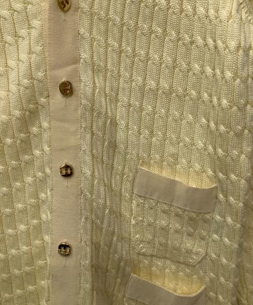 Salvatore Ferragamo（サルヴァトーレ フェラガモ）Salvatore Ferragamo (サルヴァトーレ フェラガモ) 厚手カーディガン イエロー サイズ:Mの古着・服飾アイテム