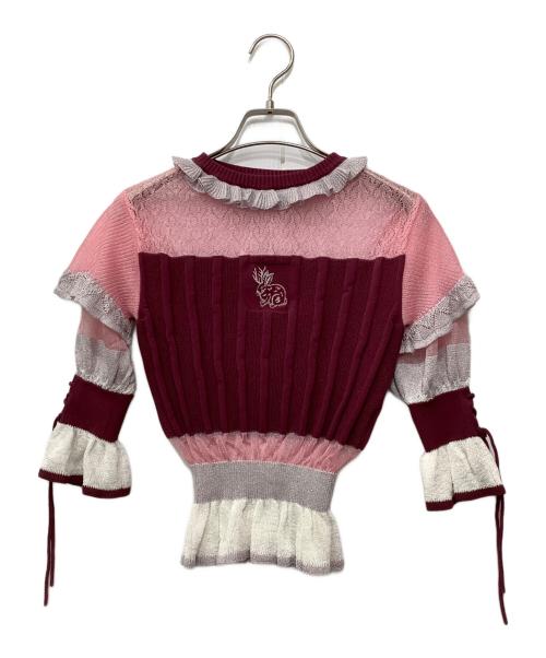 rurumu（ルルムウ）rurumu (ルルムウ) セットアップ レッド×ピンク サイズ:FREEの古着・服飾アイテム