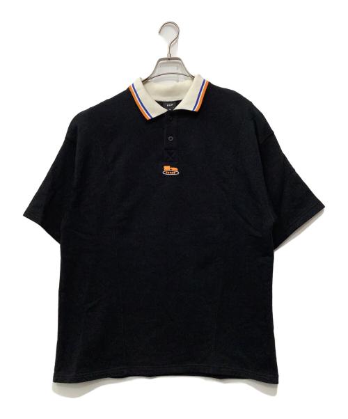 HUF（ハフ）HUF (ハフ) ポロスウェット ブラック サイズ:XLの古着・服飾アイテム