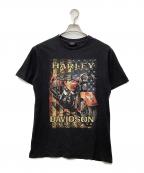 HARLEY-DAVIDSONハーレーダビッドソン）の古着「プリントTシャツ」｜ブラック