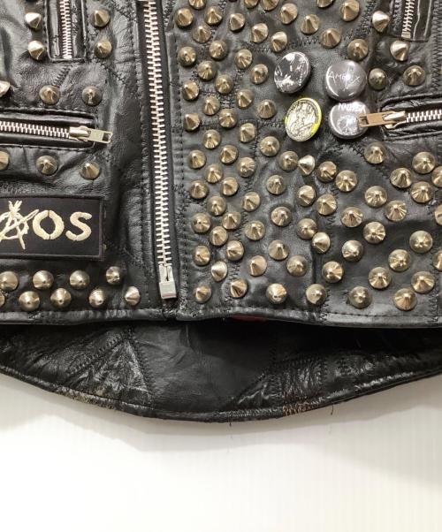 CAMPRI（カンパリ）CAMPRI (カンパリ) レザーダブルジャケット ブラック サイズ:不明の古着・服飾アイテム