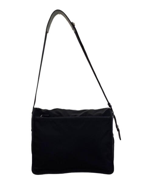 PRADA（プラダ）PRADA (プラダ) ナイロンメッセンジャーバッグ ブラックの古着・服飾アイテム