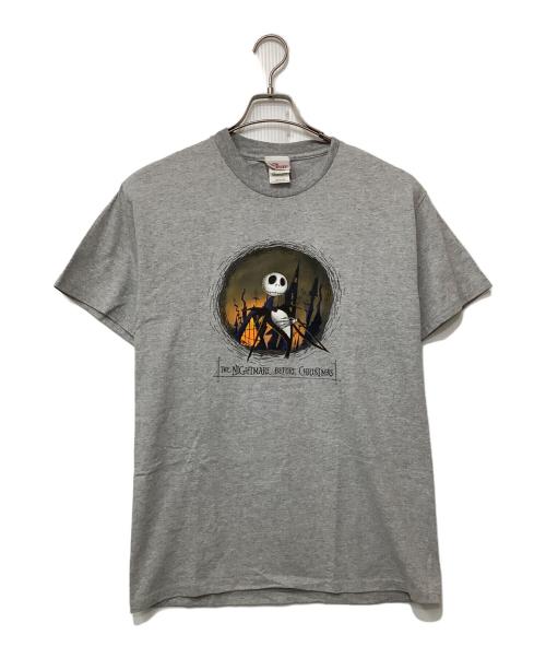 Disney STORE（ディズニーストア）Disney STORE (ディズニーストア) ナイトメア・ビフォア・クリスマス (ナイトメア・ビフォア・クリスマス) プリントTシャツ グレー サイズ:Mの古着・服飾アイテム