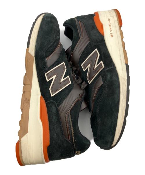 NEW BALANCE（ニューバランス）NEW BALANCE (ニューバランス) ローカットスニーカー ブラック×オレンジ サイズ:27.0ｃｍの古着・服飾アイテム