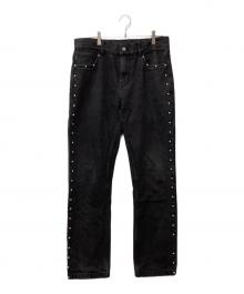 PLEASURES（プレジャーズ）の古着「デニムパンツ」｜ブラック