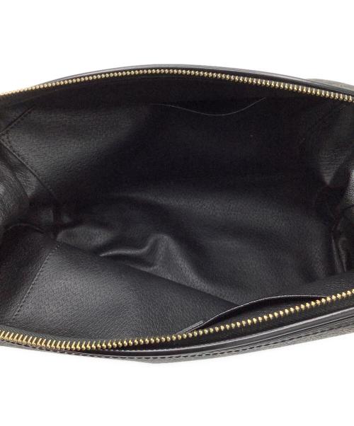CELINE（セリーヌ）CELINE (セリーヌ) マカダム　バニティポーチ ブラック×ブラウンの古着・服飾アイテム
