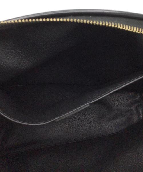 CELINE（セリーヌ）CELINE (セリーヌ) マカダム　バニティポーチ ブラック×ブラウンの古着・服飾アイテム